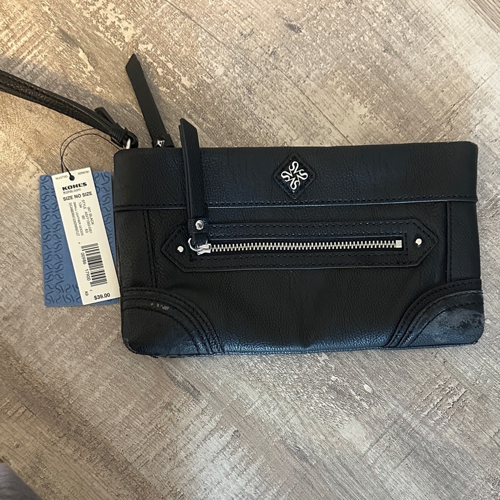 Vera Bradley Black Wristlet Clutch